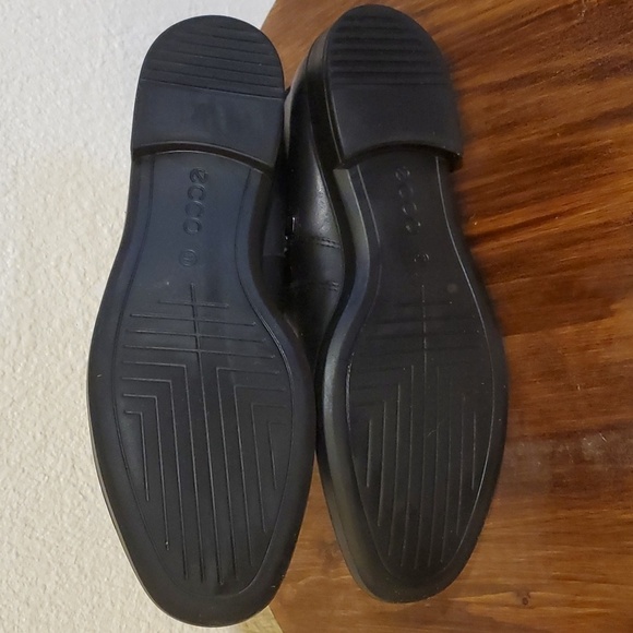 Ecco Womens Black Leather Booties Boots Side Zip Excellent Condition! Sz.6 - Picture 4 of 14